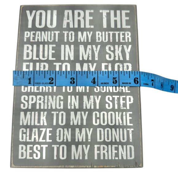 You Are The Peanut To My Butter Wooden Box Sign Primitives By Kathy 8" X 6" - Picture 6 of 7